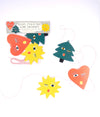 Set of 3 paper Christmas ornaments