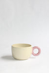 Colorful ring-handled mug