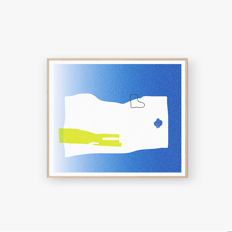 Risograph poster 'White Coat'