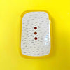 Yellow ceramic soap dish