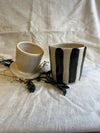Striped Breton ceramic butter dish