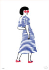 Affiche 'Stripes girl'