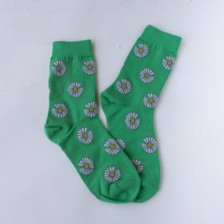 Green Daisy Socks