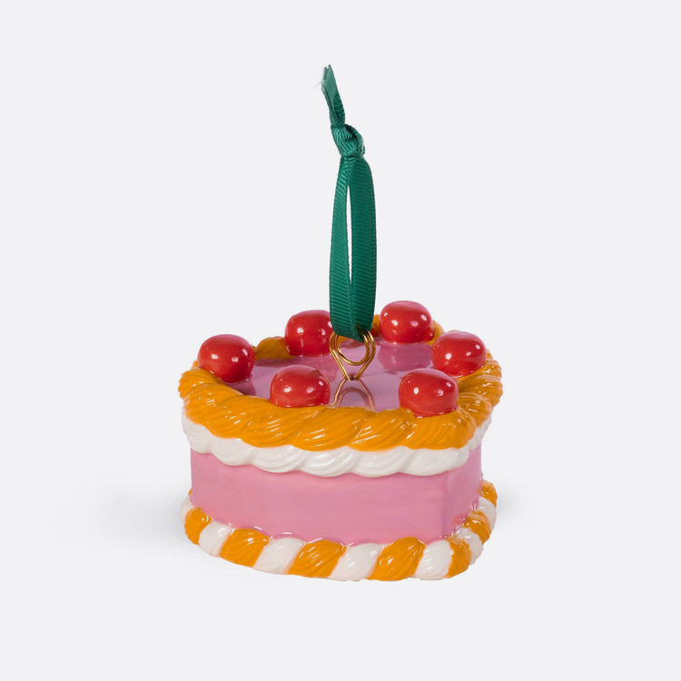 Ornement en céramique Gâteau coeur