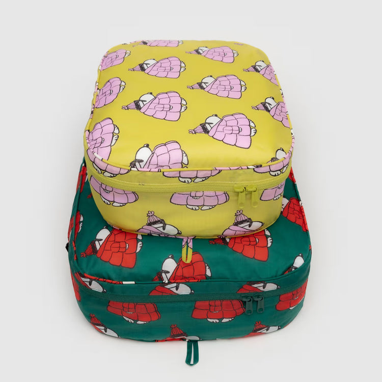 Ensemble de 2 grands cubes de rangement Snoopy