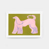 'Pink Afghan Hound' Poster