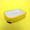 Yellow ceramic soap dish