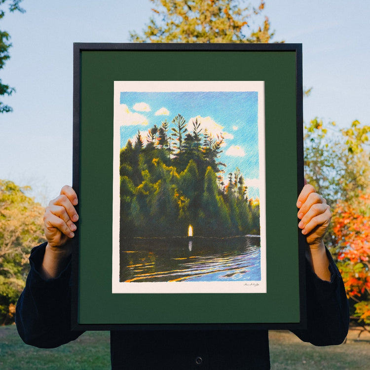 Affiche risographie 'Falcon Lake - Charlotte Le Bon, 2022'