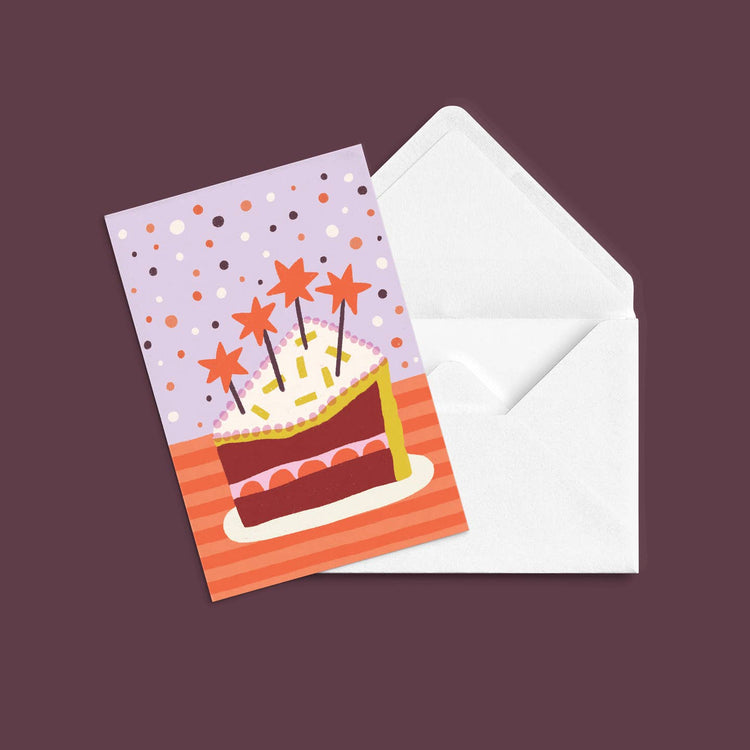 Carte de souhaits Slice of cake