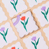 Ensemble de 8 sous-verres cartonnés Tulipe