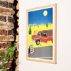 Risograph poster 'If you don't have a stove, use a pickup'