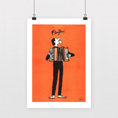 Risography poster 'Flonflons'