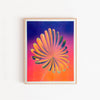 Risograph poster 'Flower at Sunset'
