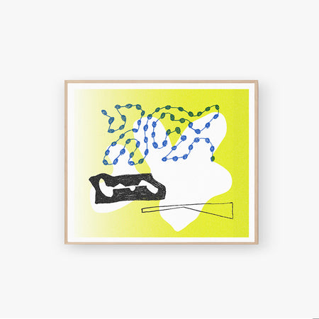 Risograph poster 'Black Ice II'