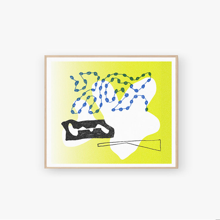 Risograph poster 'Black Ice II'