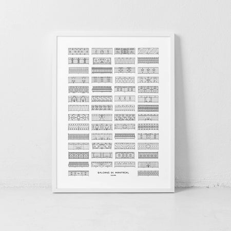 Poster 'Balconies of Montreal'