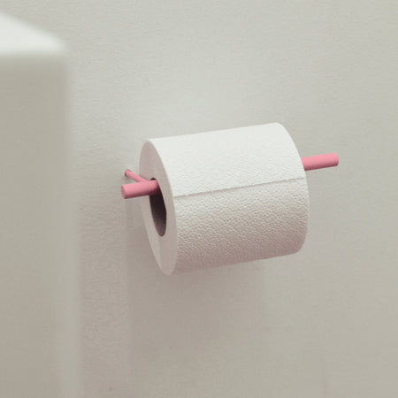 Support à papier hygiénique rose