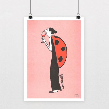 Risograph poster 'Ladybug'