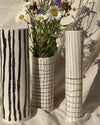 Half-tiled vase