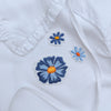 Set of 3 white Cosmos patches