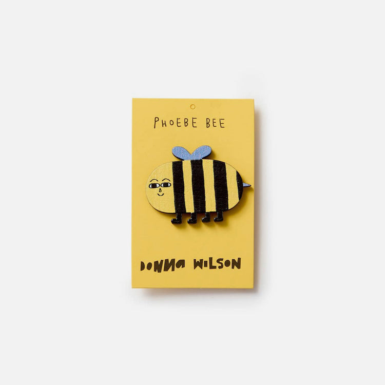 Phoebe Bee Wooden Pin