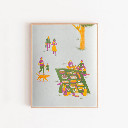 Risograph poster 'Picnic'