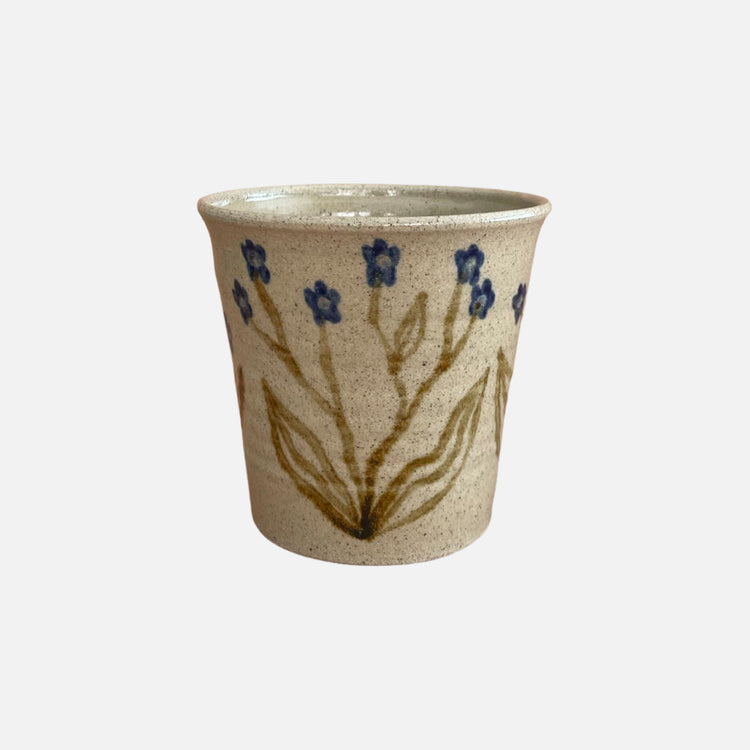 Forget-Me-Not Stoneware Pot