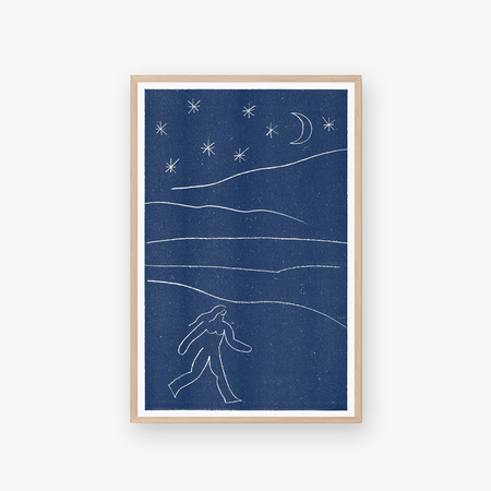 Risograph poster 'Nocturnal walk'