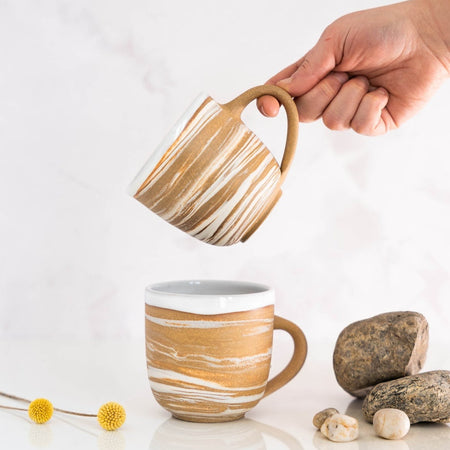 Tasse en grès Marbré