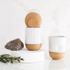 White stoneware tumbler