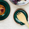 Emerald stoneware spoon rest