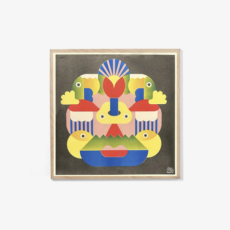 Risograph poster 'Rising Sun'