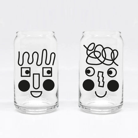 'Les Chums' glass