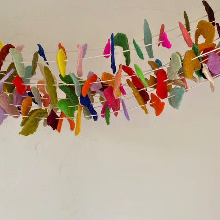 Wool shavings garland