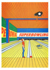 Risograph poster 'Super bowling'