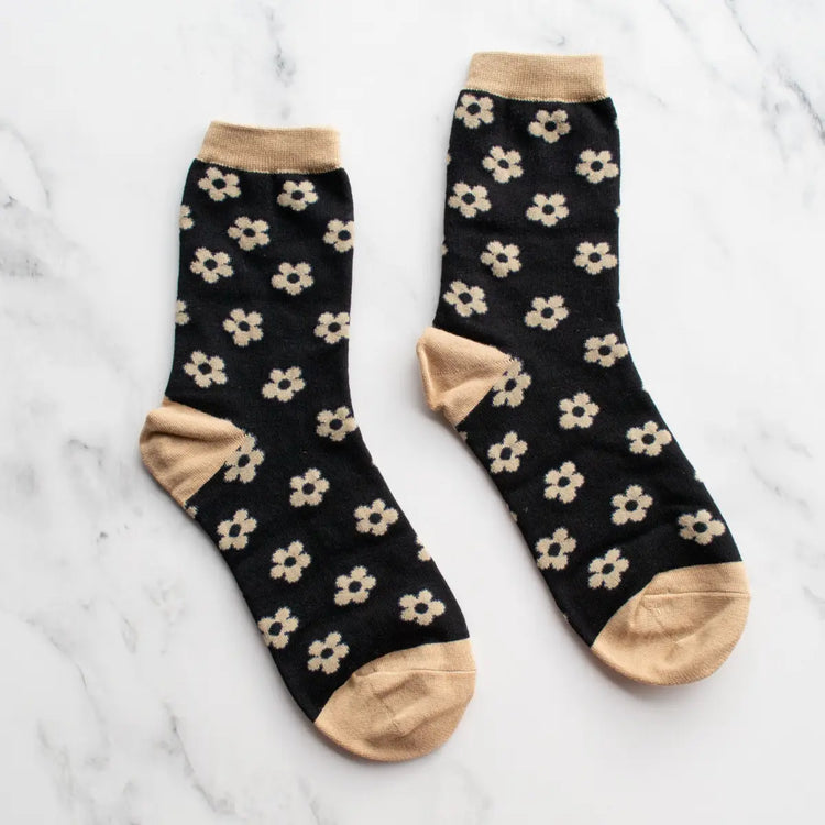 Chaussettes floral rétro