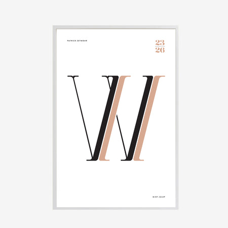 Affiche lettre 'W'
