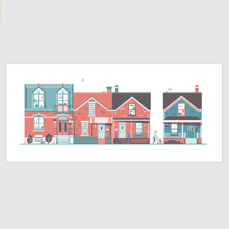 Screenprinted poster 'Les maisonnettes de St-Henri'