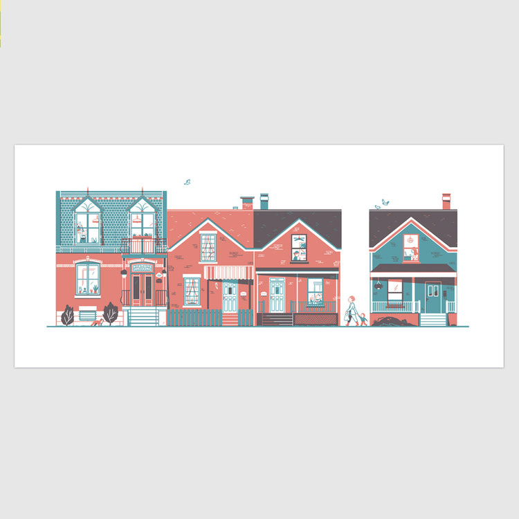 Screenprinted poster 'Les maisonnettes de St-Henri'