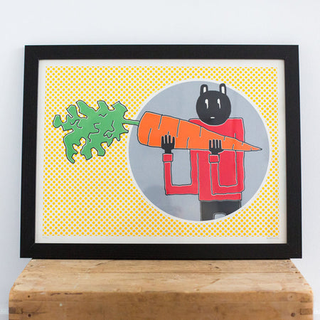 Screenprinted poster 'What's up doctor?'