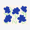 Affiche 'Fleurs bleues'