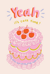Carte de souhaits 'Yeah du gâteau!'