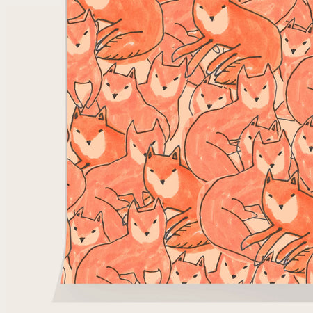 Papier peint Fox Croud