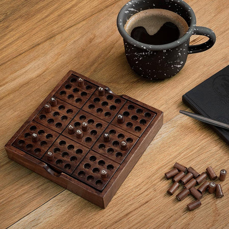 Wooden sudoku game