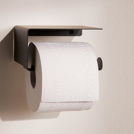Black toilet paper holder