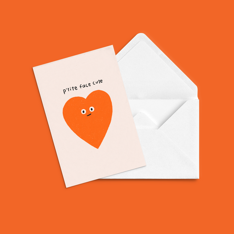 Carte de souhaits P'tite face cute