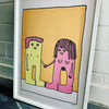 Screen printed poster 'Pepperonis party'