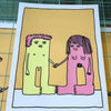 Screen printed poster 'Pepperonis party'