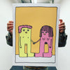 Screen printed poster 'Pepperonis party'