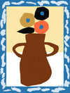 Poster 'Poppies and brown vase'